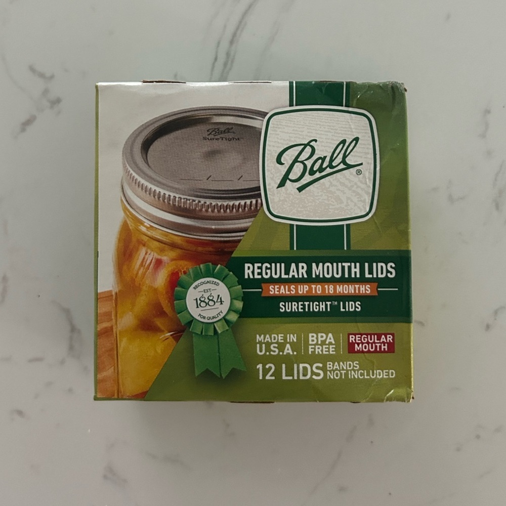 4 Boxes of Ball Regular Mouth Lids - 12 Count per Box